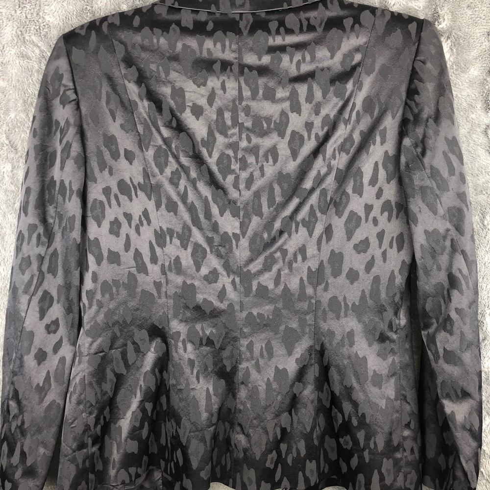 Dana Buchman Black Leopard Blazer - Picture 2 of 3